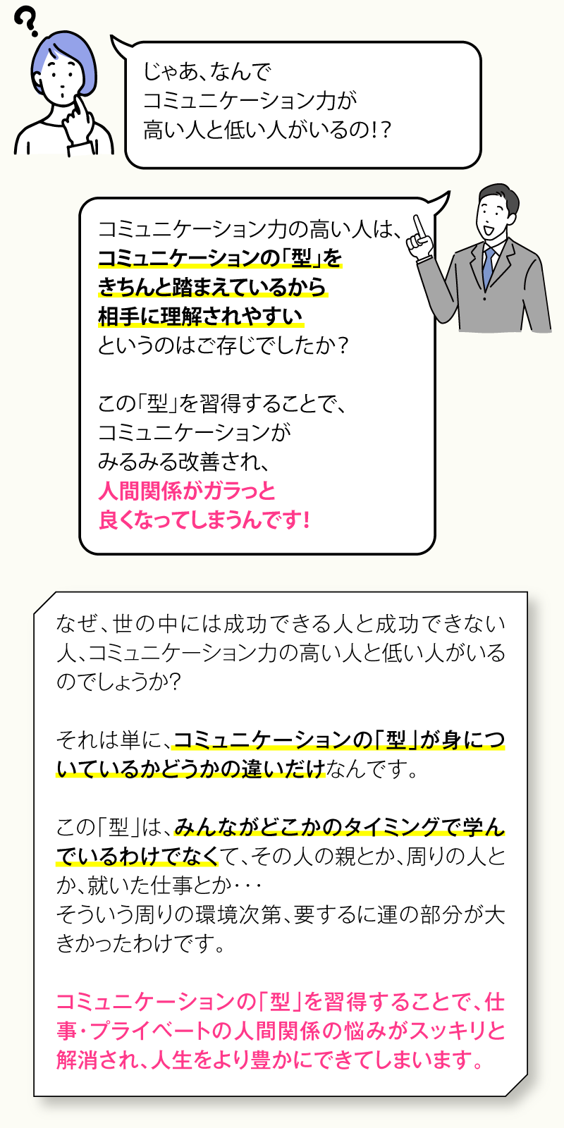 コミュニケーション力の高い人は、コミュニケーションの「型」をきちんと踏まえているから相手に理解されやすいというのはご存じでしたか？